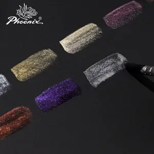 Phoenix 12 colores artista brillante reflectante acuarela sólido Aquarelles metálico acuarela conjunto - Product Image 5