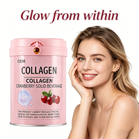 Extrait de canneberge en marque blanche OEM avec vitamine C pour les soins et la beauté de la peau adulte, poudre de collagène hydrolysé - Sans gluten, naturel