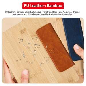 Custom Planner A5 <b>Notebook</b> Bamboo Wood Grain Design Hardcover Magnetic Buckle Thread Sewn Hand <b>Diary</b> for Personal Business - Product Image 6