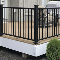 Escalier moderne en alliage d'aluminium Système de terrasse en acier Table de balcon Barre d'extérieur suspendue Balustres pliants Support d'escalier Garde-corps