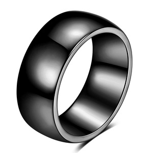 Black Tungsten Steel <b>Couple</b> <b>Rings</b> 2 4 6 8MM Smooth Plain Round For Engagement Unisex Jewelry - Product Image 5