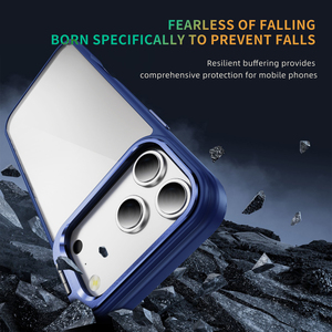 Custodia per telefono con supporto per lenti in metallo per Apple iPhone 17 <span class=keywords><strong>Pro</strong></span> <span class=keywords><strong>Max</strong></span> 16E 15 14 Plus 17 Air 13 <span class=keywords><strong>12</strong></span> 11 <span class=keywords><strong>Cover</strong></span> antiurto trasparente paraurti - Product Image 5