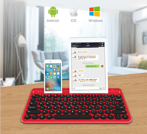 <span class=keywords><strong>Clavier</strong></span> Bluetooth OEM Multi Device <span class=keywords><strong>Clavier</strong></span> rechargeable sans fil Synchronisation de 4 appareils pour IPAD <span class=keywords><strong>IPHONE</strong></span> PRO IMAC - Product Image 4