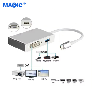 Phần <span class=keywords><strong>C</strong></span>ứng Máy Tính Trạm Nối Máy Tính Xách Tay OEM Bộ Chuyển Đổi Type <span class=keywords><strong>C</strong></span> Sang Hdmi Vga <span class=keywords><strong>Dvi</strong></span> <span class=keywords><strong>Usb</strong></span> 3.0 <span class=keywords><strong>Hub</strong></span> <span class=keywords><strong>Usb</strong></span> <span class=keywords><strong>C</strong></span> 4 Trong 1 - Product Image 2