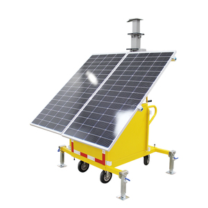 Off lưới năng lượng mặt trời <span class=keywords><strong>Trailer</strong></span> rất nhiều silicon năng lượng mặt trời bảng điều khiển sao lưu hệ thống năng lượng với pin axit chì - Product Image 1