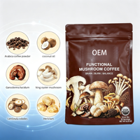 Chocolat au lait superalimentaire à marque privée avec Ashwagandha et champignons, mélange de boisson superalimentaire sans caféine, chocolat chaud ou glacé
