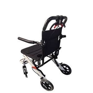 Vente flash - Fauteuil roulant manuel en aluminium ultra-léger pliable, fauteuil roulant de transfert de patient, silla de ruedas, fauteuil roulant de voyage, transport en avion - Product Image 5