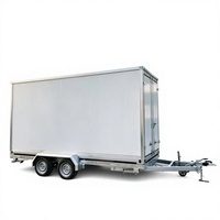 Remorque utilitaire fermée à double essieu de 1000 kg, résistante aux intempéries, pour SUV et camion, conforme aux normes d'exportation