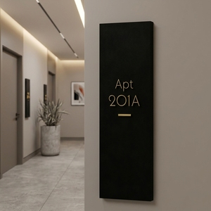 <span class=keywords><strong>Plaque</strong></span> de porte en acrylique pour hôtel, appartement, numéro de chambre, logo personnalisé, signalétique imperméable pour portes - Product Image 1