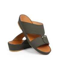 SHIKOL fabriqué à la main en cuir arabe pantoufle hommes Coustmize chaussures italien veau fait sandales respirant léger sandales pour hommes