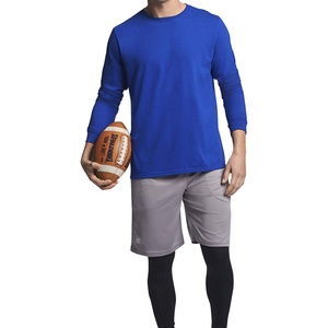 High Quality Blue Pullover <b>Long</b> Sleeve T Shirt Custom Logo Plain Full Sleeve T Shirt Wholesale Manufacturers T Shirt - Product Image 6