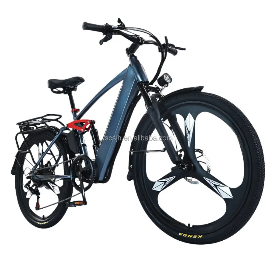 Nuovo modello da 26 pollici bicicletta adulti Cargo triciclo elettrico con tubo di scarico 48V batteria al litio mozzo posteriore motore Dirt Bike tre ruote