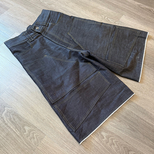 Pantalones Cortos de Carpintero de Mezclilla 100% Algodón, Piezas de <span class=keywords><strong>Tela</strong></span> Múltiple, Costuras Decorativas, Pantalones Cortos Largos Holgados, Diseño de Alta Gama, Pantalones Cortos Personalizados para Hombre, Nuevo 2026 - Product Image 3