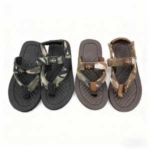 Sandales tongs camouflage Nicecin pour hommes avec sangle de cheville, support de cheville, logo ancre, antidérapantes, chaussures d'été d'extérieur, OEM - Product Image 1