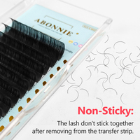 Abonnie Fournitures d'Extensions de Cils en Cachemire Mat, Cils Individuels Noirs Mat, Plateaux de Cils Cachemire Vente en Gros