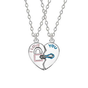 Nuovo Arrivo Unicorn Migliore Amico di Coppia Rotto Del Pendente Del Cuore Della Collana Per I Bambini - Product Image 3