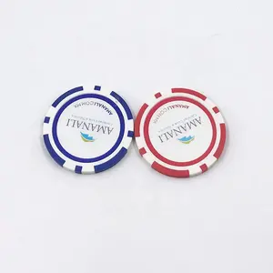 Hot Sale benutzer definierte Kunststoff Poker Chip Stil Golfball Marker Großhandel