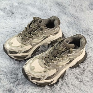 Women's Sporty <b>Basketball</b>-Style Casual Sports Running Sneakers Genuine <b>Leather</b> Walking Shoes Height Increasing Cushioning Rubber - Product Image 2