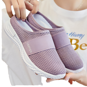 Mules décontractées tissées respirantes pour femme, collection été 2025, style transfrontalier, à enfiler, avec bride couvrante, en PVC, vente en gros - Product Image 4