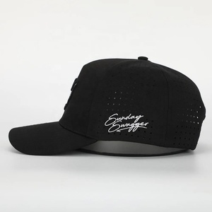 Gorra de Béisbol de Alta Calidad, Personalizada con Bordado, Negra, de 5 Paneles, Impermeable, Formal, Deportiva, de Pana Láser y Poliéster, para Hombre y Mujer - Product Image 3