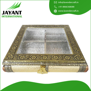 Boîte cadeau de mariage en cuir artificiel, fenêtre en verre fabriquée à la main, parfait pour un cadeau - Product Image 3