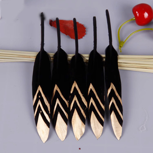 Personalização por atacado da fábrica de 10-15cm pena do ganso do ouro, usado para a decoração do ofício do vestuário - Product Image 5