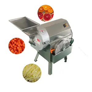 Máquina corte corte banana de frutas, máquina industrial de corte de batata cebola vegetais cenoura cubo de batata/frutas maçã laranja