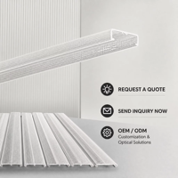 Lentille LED prismatique transparente en PMMA pour éclairage linéaire, éclairage de profil, éclairage de rayonnages de magasin, éclairage de couloir
