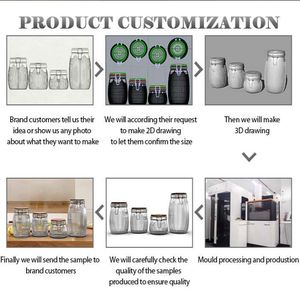 Estante para Condimentos de Bambú y Madera de Varias Capas con Soporte, Juego de Frascos de Vidrio para Almacenamiento de Alimentos, Estante para Especias de Cocina para Escritorio - Product Image 5