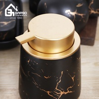 Cadeau en céramique Ensemble d'accessoires de salle de bain Cinq pièces Marbre Amérique Porcelaine noire Ensembles d'accessoires de salle de bain Liquidation pour la maison