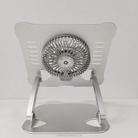 Support rotatif en Aluminium 360 pour ordinateur portable, support rotatif réglable pour tablette avec ventilateurs de refroidissement