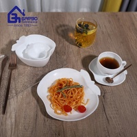 Vente en gros 190ml tasses en verre opale avec soucoupe pour le thé et le café vaisselle en verre opale personnalisée pour le service de dîner en famille