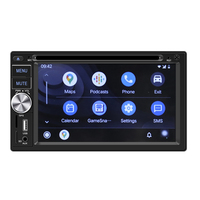Radio FM Universal de 6.2 Pulgadas con Pantalla Táctil 2DIN, Carplay y Android Auto, Reproductor de CD/DVD para Auto con Bluetooth