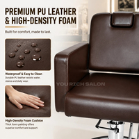 Fauteuil de Barbier Inclinable Premium, Chaise de Salon Confortable, Chaise Hydraulique Durable pour Barbiers Professionnels et Salons de Coiffure