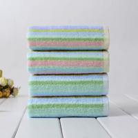 Manufacture Kitchen Dish Stripe Towels 100% Cotton Terry Absorbent Towels With Colorful Strip Towels