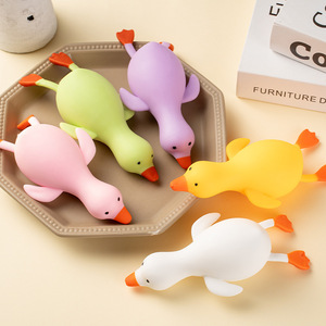 Squishy Duck <b>Memory</b> Sand Filled Stretchy Silicone TPR Mini Fidget Swan Stress Relief Toy Unisex for Kids Anxiety Squeeze Toy - Product Image 3