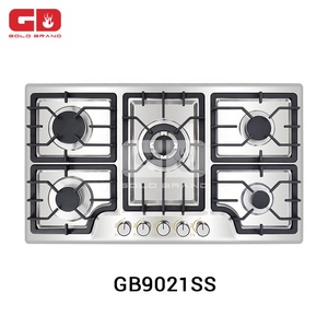 Tables <span class=keywords><strong>de</strong></span> cuisson <span class=keywords><strong>à</strong></span> <span class=keywords><strong>gaz</strong></span> en acier inoxydable avec 5 brûleurs intégrés pour <span class=keywords><strong>gaz</strong></span> urbain - Product Image 2