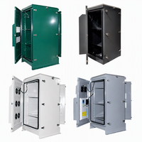 Armoire réseau en acier personnalisée 22U pour extérieur avec refroidissement par air, protection IP65 contre les intempéries pour serveurs et équipements de télécommunications, en stock