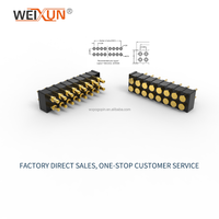 Pogo Pin Ventes directes d'usine 2mm Pas Double rangée Pogopin Connecteur Plug-in 8 broches Broche à ressort Soudage PCB Carte de charge