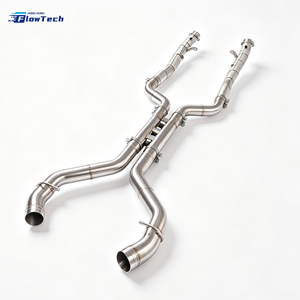 Performance Professional Turbo Downpipe for Mercedes AMG SL63 R231 5.5L V8 M157 304 Stainless Steel <b>Mirror</b> Polished High Flow - Product Image 1