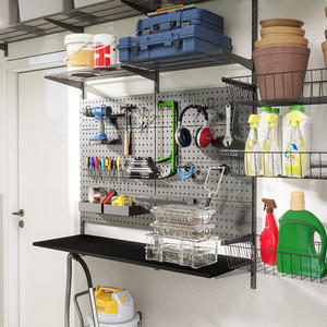 Multifunctional Steel Slotted Wall Panel Garage Storage <b>Tool</b> Organizer <b>Square</b> Hole Pegboard Wall Mounted Storage - Product Image 4