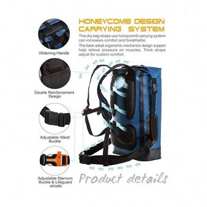 Échantillon gratuit BSCI Fabrication Vente à chaud Sports de plein air Sac durable de grande capacité Sac à dos étanche à sec pour la pêche en kayak - Product Image 2