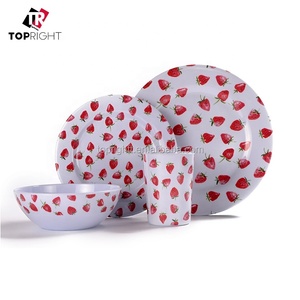 16 Piece Camping Caravan <strong>Picnic</strong> Plates Cups Bowls <strong>Melamine</strong> Plastic Dinner <strong>Set</strong> - Product Image 3