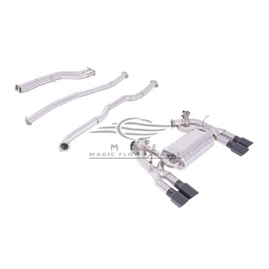 Silenciador Catback de escape de sonido agresivo para BMW F87 <span class=keywords><strong>M2</strong></span> Competition M2C S55 3,0 T <span class=keywords><strong>2018</strong></span> + con puntas de escape cromadas negras - Product Image 5