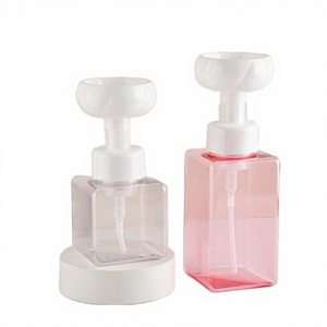Flacon vide en PET de 250 ml pour shampoing, lotion, désinfectant pour les mains et les cheveux pour enfants, distributeur de mousse pour perruques, avec pompe pulvérisatrice et bouchon à vis, motif fleur PAW - Product Image 3