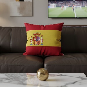 Housse de coussin décorative 45x45cm en faux lin, personnalisée, en gros, qualité premium, OEM, directement de l'usine, thème Coupe du Monde, tendance et populaire pour les événements - Product Image 1