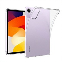 Coque souple transparente en TPU antichoc 2-en-1 avec support intégré et finition mate pour tablette Redmi Pad SE Redmi 11 2023 compatible protection quatre coins