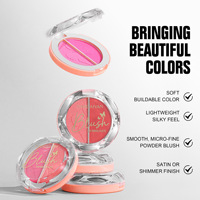 Palette Double Couleur Minérale Végétale pour le Visage : Contour et Highlighter Mat et Scintillant, Résistant à l'Eau, 2-en-1, Maquillage Fin et Éclatant pour la Peau
