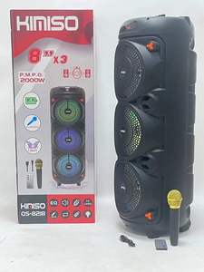Qs8218 10 inch * 2 ngoài trời di động xe đẩy Loa DJ Hệ thống loa với ánh sáng LED KIMISO không dây loa răng - Product Image 5