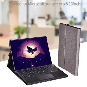 Woven Fabric Honeycomb Heat Dissipation Structure PC Cover Non Slip PU Leather Case For Microsoft Surface Pro 8 13 Inch 2022